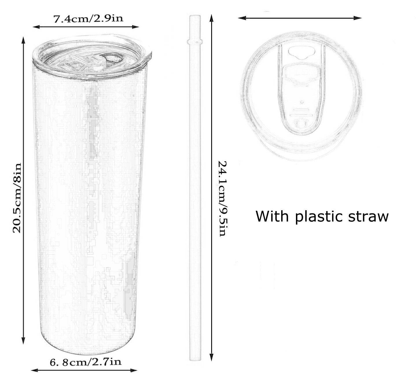 Thermal Transfer Coating 20oz Straight Cup Cone Cup Stainless Steel Vacuum Flask - Mubimart