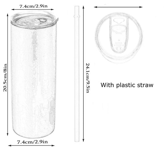 Thermal Transfer Coating 20oz Straight Cup Cone Cup Stainless Steel Vacuum Flask - Mubimart