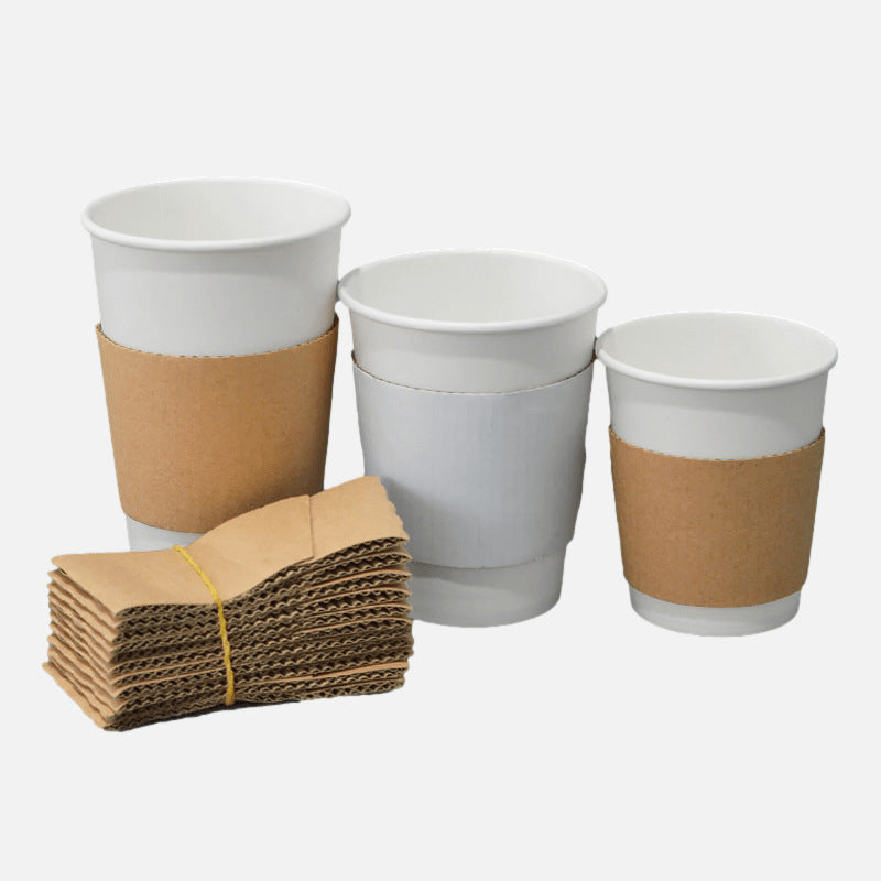 Thickened Disposable Paper Cup Insulation Cover - Mubimart - Disposable Cups 