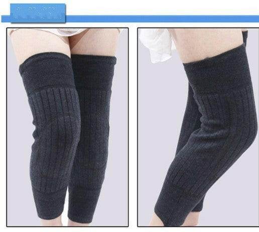 Thickened Fleece Lengthened Wool Warm Knee Pads - Mubimart