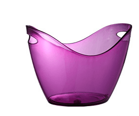 Thickened Plastic Transparent Ingot Ice Bucket Acrylic Champagne Bucket - Mubimart