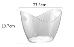 Thickened Plastic Transparent Ingot Ice Bucket Acrylic Champagne Bucket - Mubimart -  