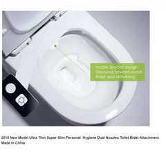 Thin Hygiene Dual Nozzles Toilet Slim Bidet Attachment - Mubimart -  