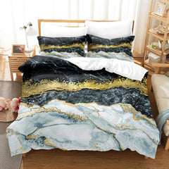 Three Art Marble Home Textile Linen Sheets - Mubimart -  