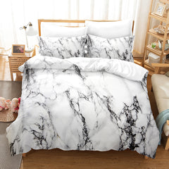 Three Art Marble Home Textile Linen Sheets - Mubimart -  