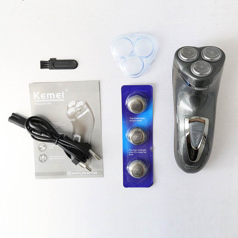 Three-Blade Rotary Electric Shaver Electric Razor - Mubimart