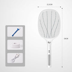 Three-In-One Electric Mosquito Swatter Rechargeable Fly Swatter Lithium Battery - Mubimart -  