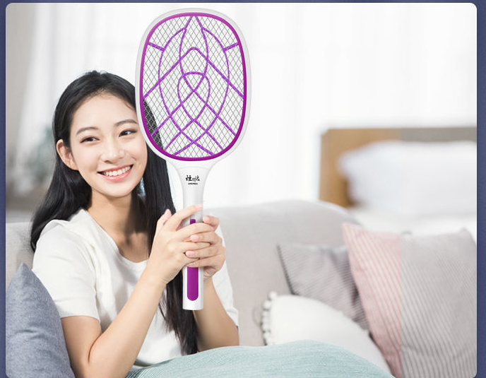 Three-In-One Electric Mosquito Swatter Rechargeable Fly Swatter Lithium Battery - Mubimart -  