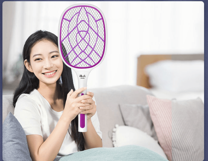 Three-In-One Electric Mosquito Swatter Rechargeable Fly Swatter Lithium Battery - Mubimart