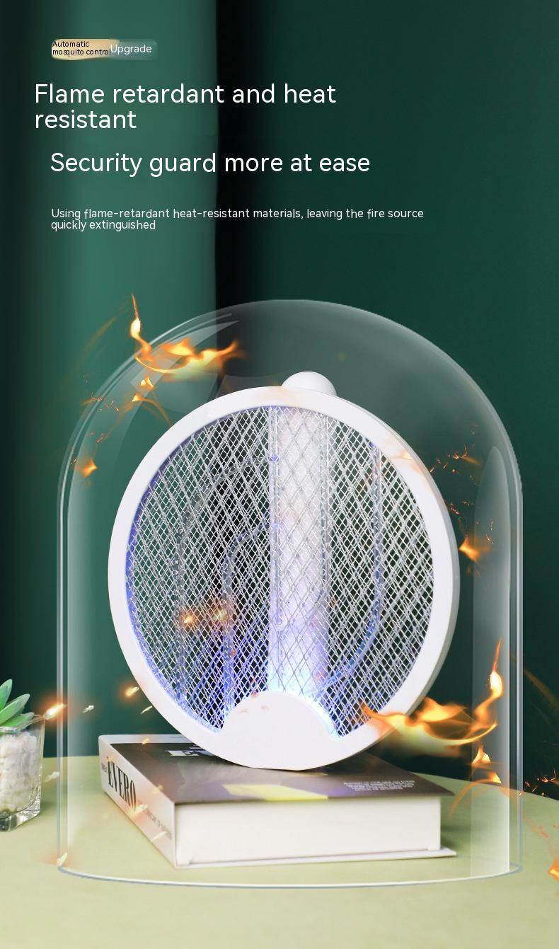 Three In One Folding Mosquito Swatter Lithium Battery Flyswatter - Mubimart