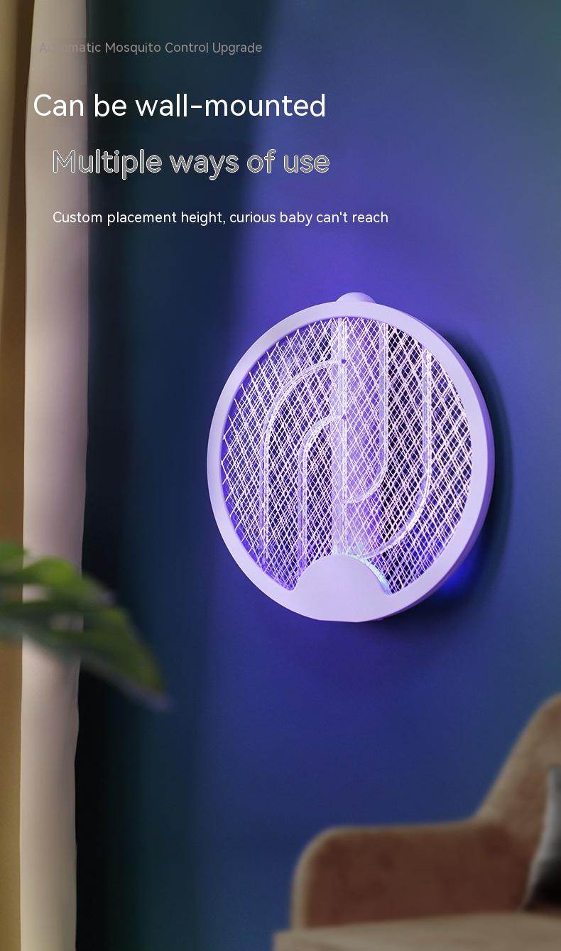 Three In One Folding Mosquito Swatter Lithium Battery Flyswatter - Mubimart