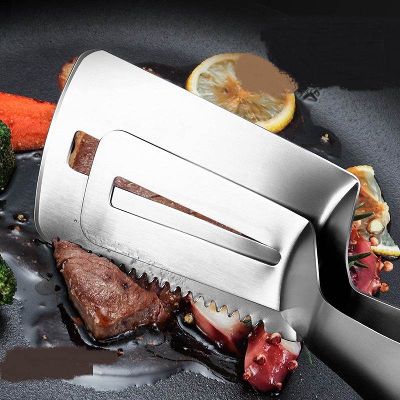 Three-In-One Fried Fish Tongs Thickened Food Tongs Barbecue Tongs Bread Tongs - Mubimart