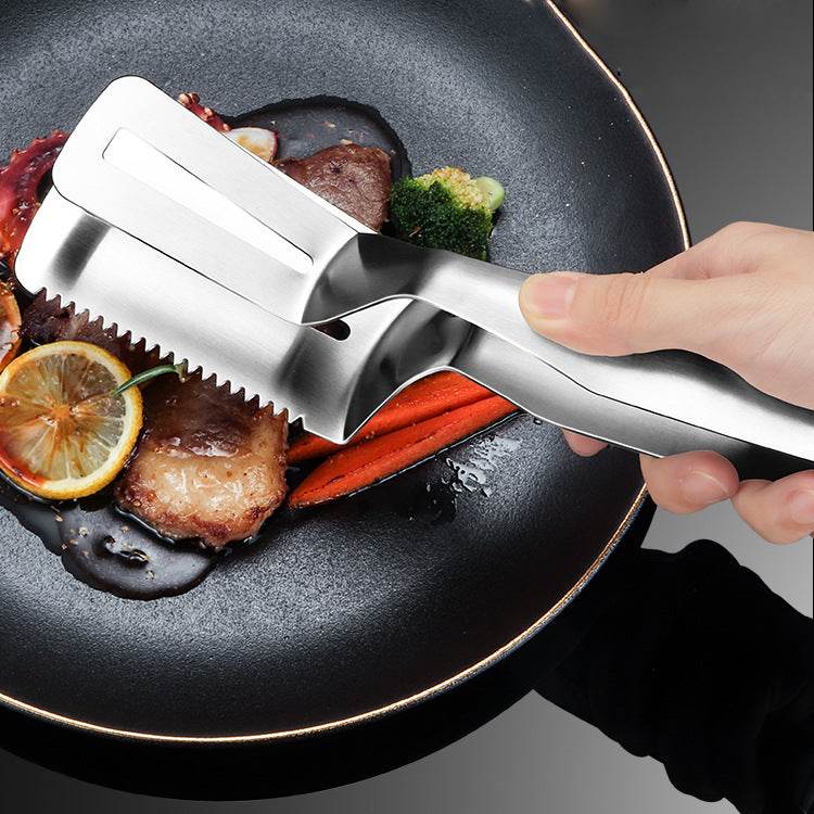 Three-In-One Fried Fish Tongs Thickened Food Tongs Barbecue Tongs Bread Tongs - Mubimart