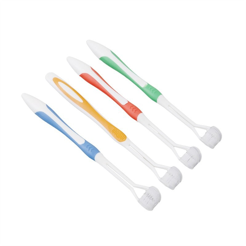 Three-head Toothbrush For Adults And Children - Mubimart -  