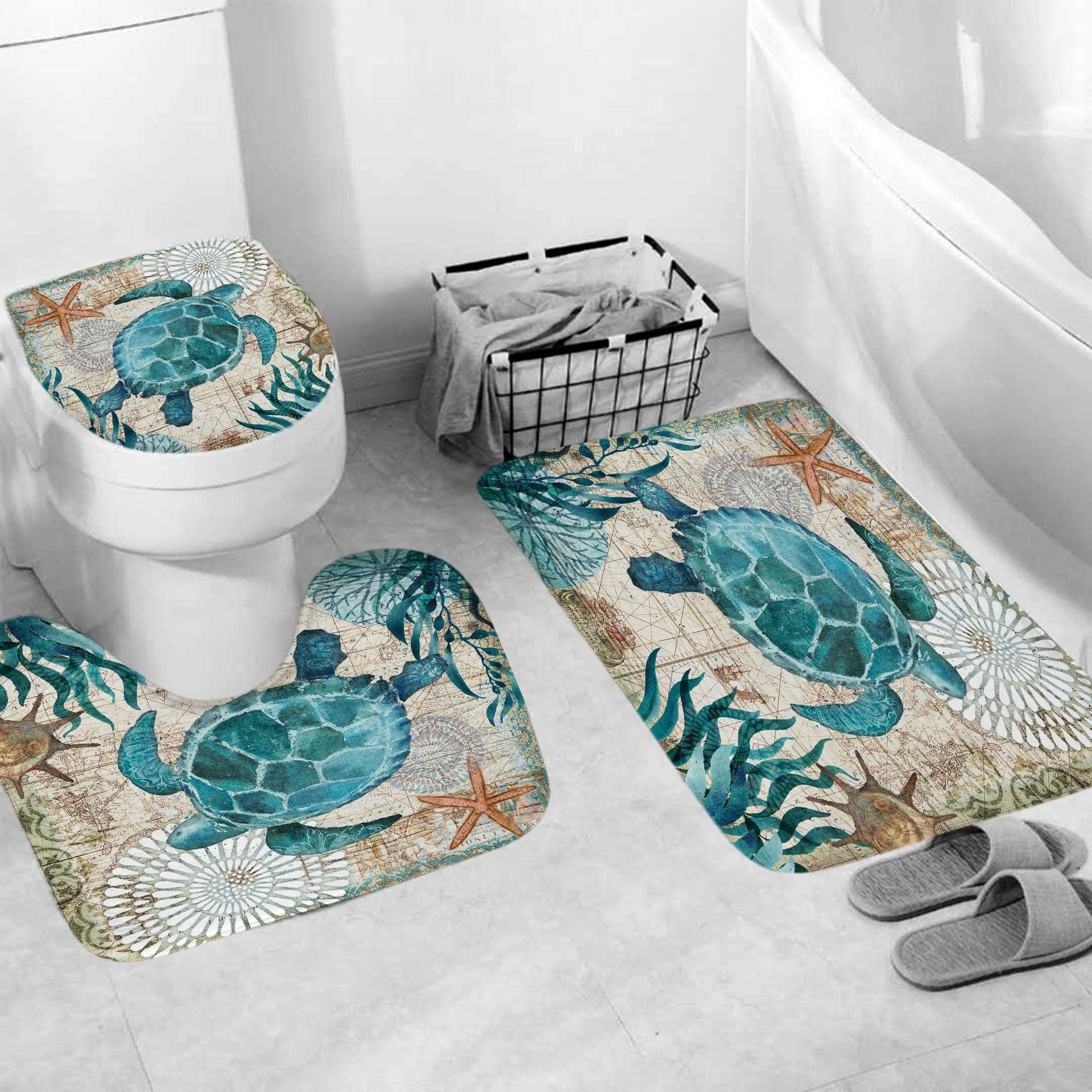 Three-piece bathroom mat - Mubimart -  