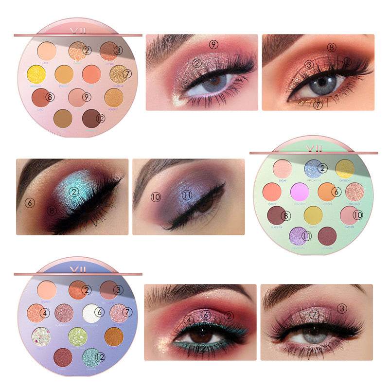 Time Eyeshadow Palette 12 Color Eyeshadow - Mubimart