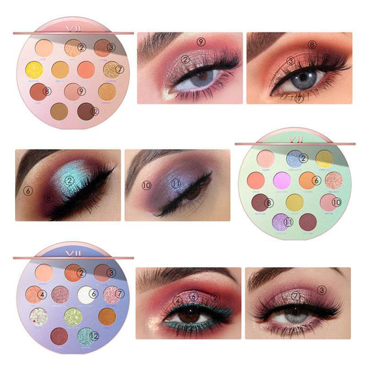 Time Eyeshadow Palette 12 Color Eyeshadow - Mubimart