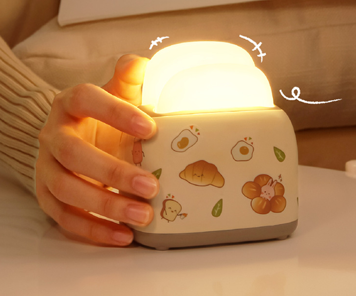 Toaster Small Night Light Cute USB Girl Heart - Mubimart -  