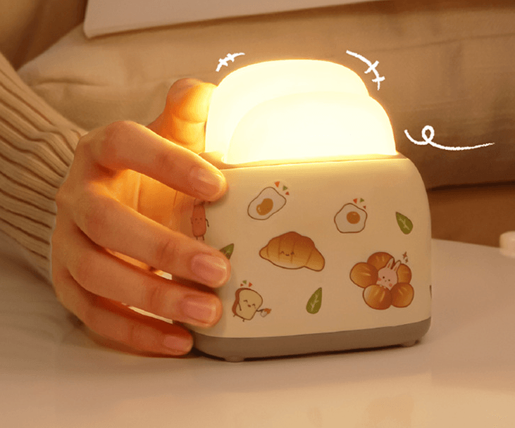 Toaster Small Night Light Cute USB Girl Heart - Mubimart