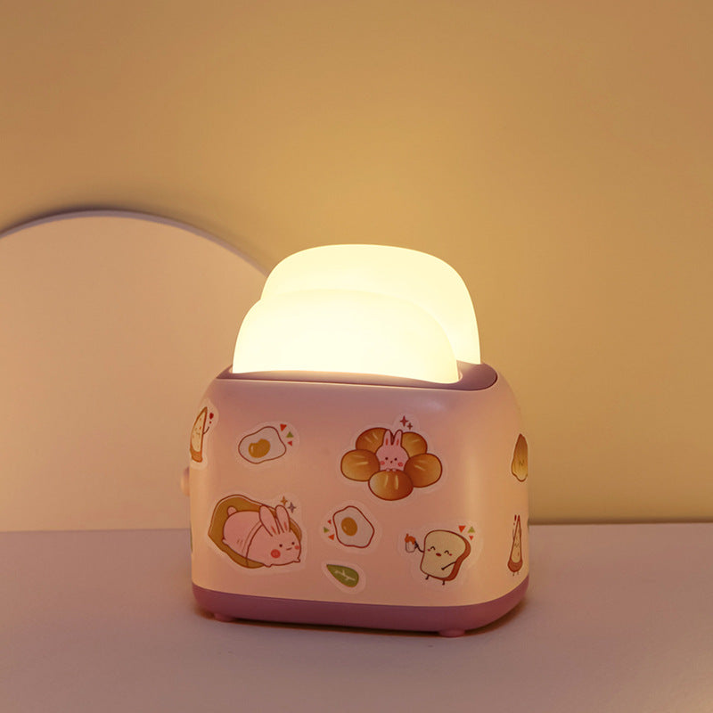 Toaster Small Night Light Cute USB Girl Heart - Mubimart -  