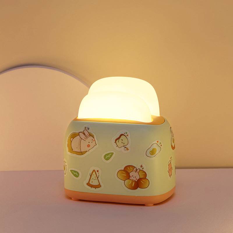 Toaster Small Night Light Cute USB Girl Heart - Mubimart