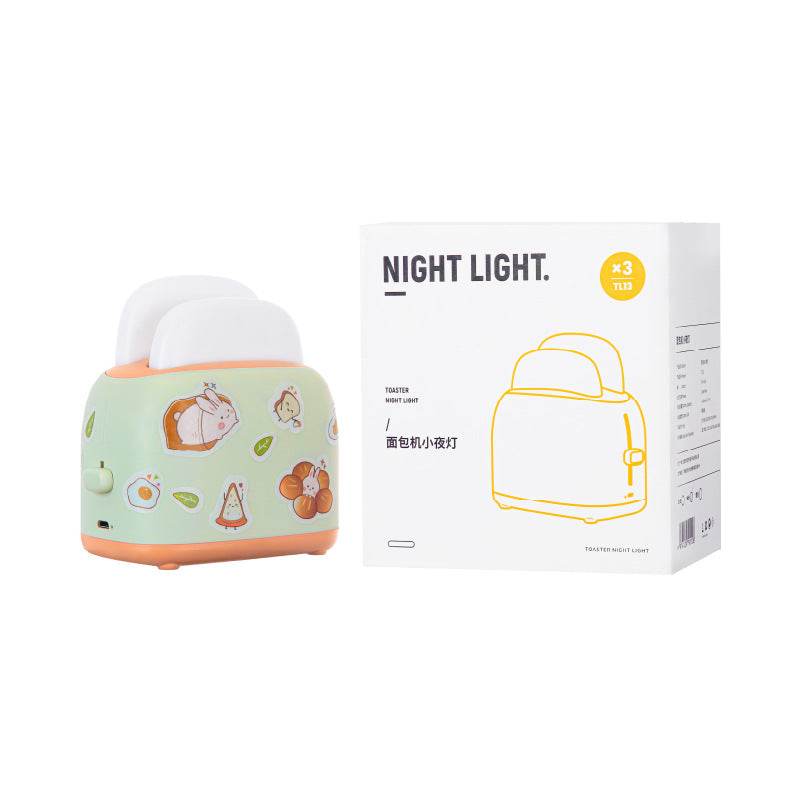 Toaster Small Night Light Cute USB Girl Heart - Mubimart