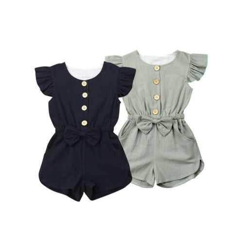 Toddler Girl Clothes Kids Baby Girls Summer Ruffles Sleeve - Mubimart