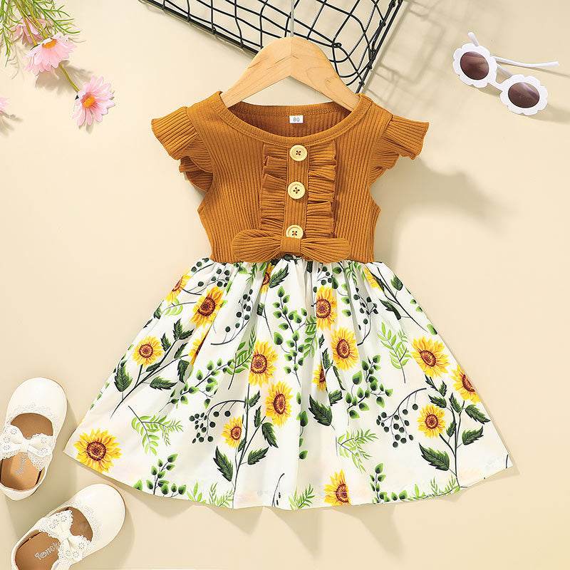 Toddler Kids Baby Girls Clothes Summer Girls Dress - Mubimart