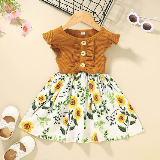 Toddler Kids Baby Girls Clothes Summer Girls Dress - Mubimart