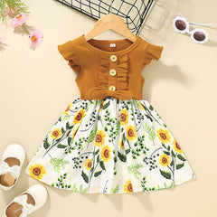 Toddler Kids Baby Girls Clothes Summer Girls Dress - Mubimart - Clothing Set 