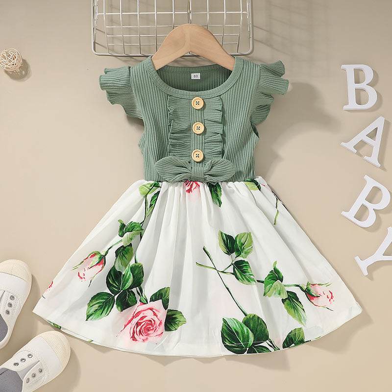 Toddler Kids Baby Girls Clothes Summer Girls Dress - Mubimart