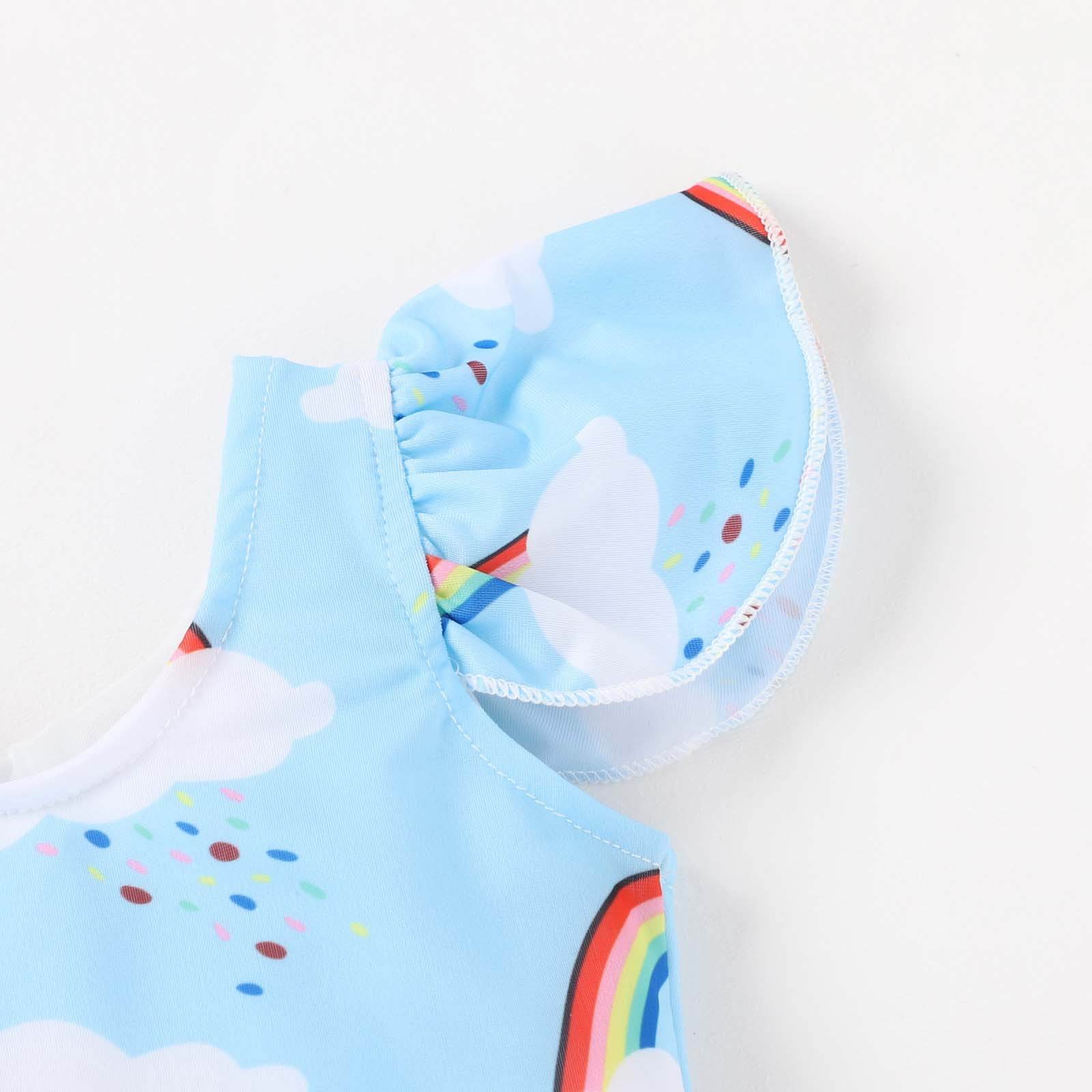 Toddler Striped One-Piece Triangle Ha Girl Baby Swimsuit - Mubimart