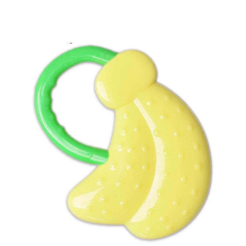 Toddlers Infants Baby Teething Toy Soft Silicone Fruit Teether Holder - Mubimart