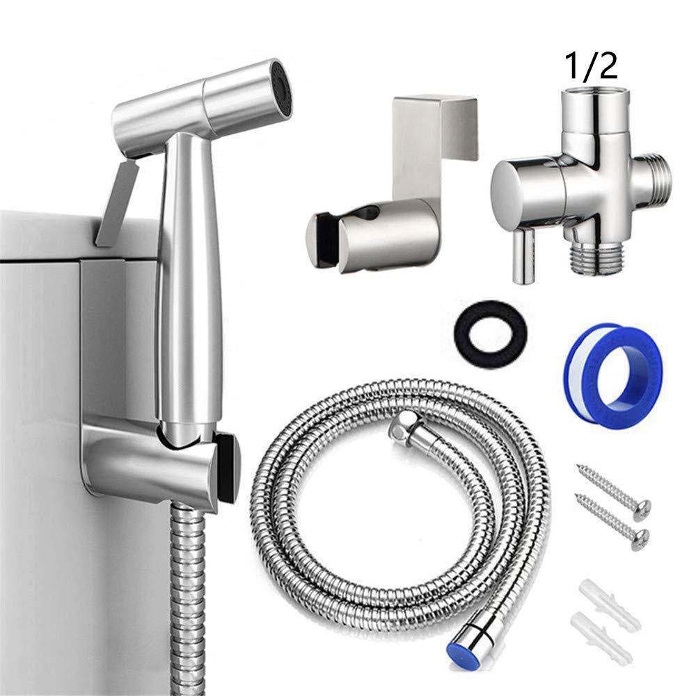 Toilet Companion Bidet Spray Gun Set High Pressure Booster Nozzle Toilet Spray Gun - Mubimart