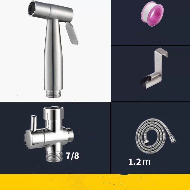 Toilet Companion Bidet Spray Gun Set High Pressure Booster Nozzle Toilet Spray Gun - Mubimart