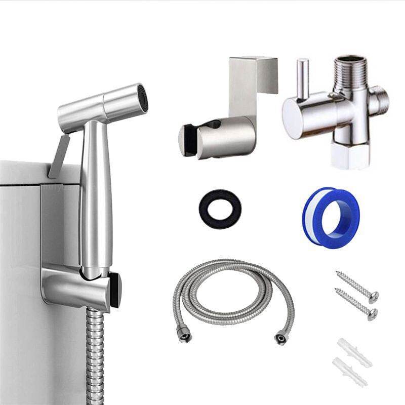 Toilet Companion Bidet Spray Gun Set High Pressure Booster Nozzle Toilet Spray Gun - Mubimart