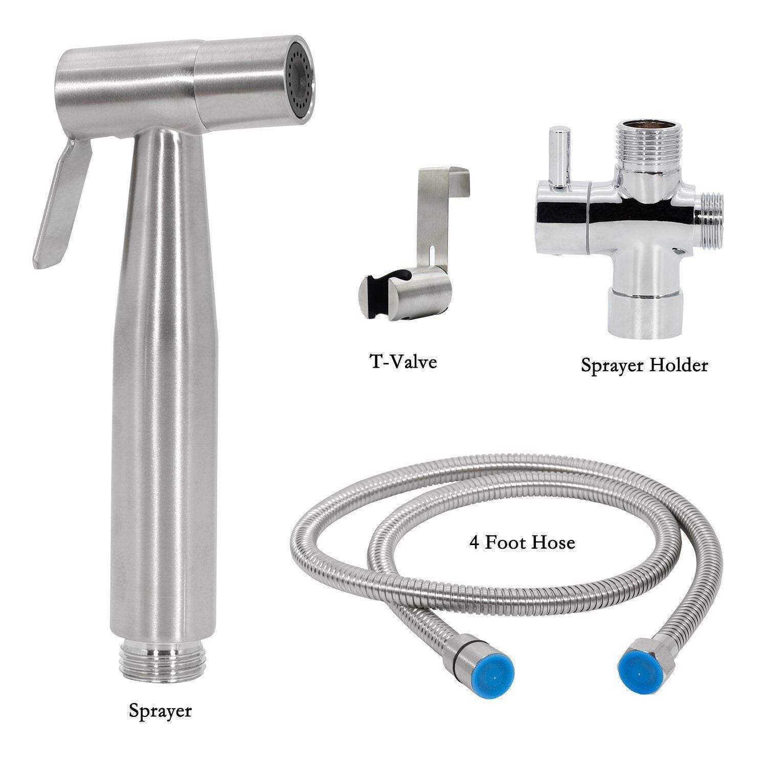 Toilet Companion Bidet Spray Gun Set High Pressure Booster Nozzle Toilet Spray Gun - Mubimart