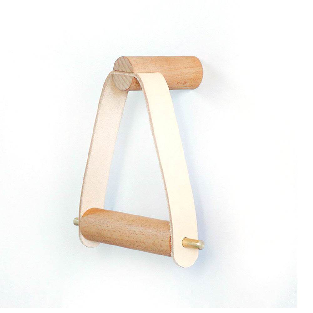 Toilet Hotel Paper Towel Holder Wooden Vertical Creative Paper Roll Holder Household Paper Roll Perforation-Free Hanger Paper Towel Holder - Mubimart