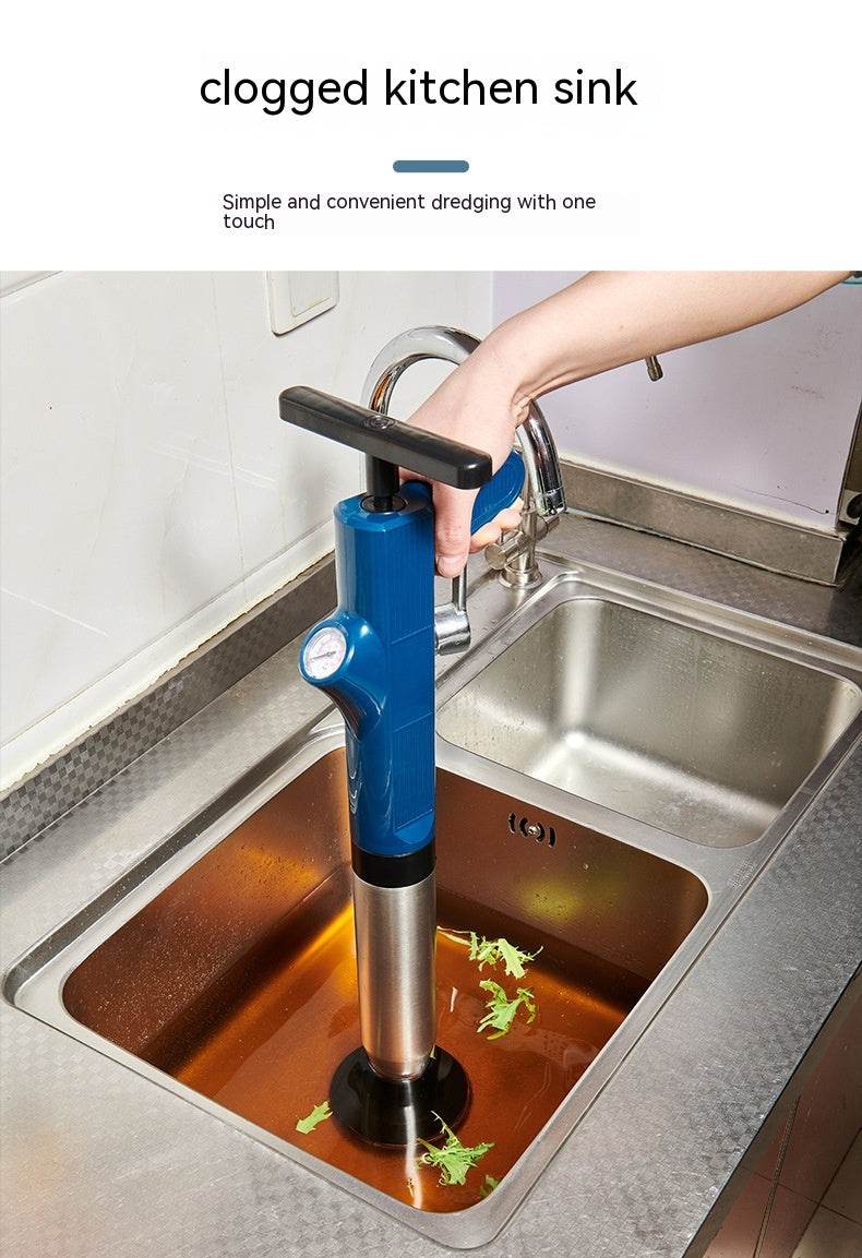 Toilet Household Pipe Unclogging Artifact Sewer Toilet Kitchen Dredging Tool Toilet Blocked Toilet Plunger - Mubimart