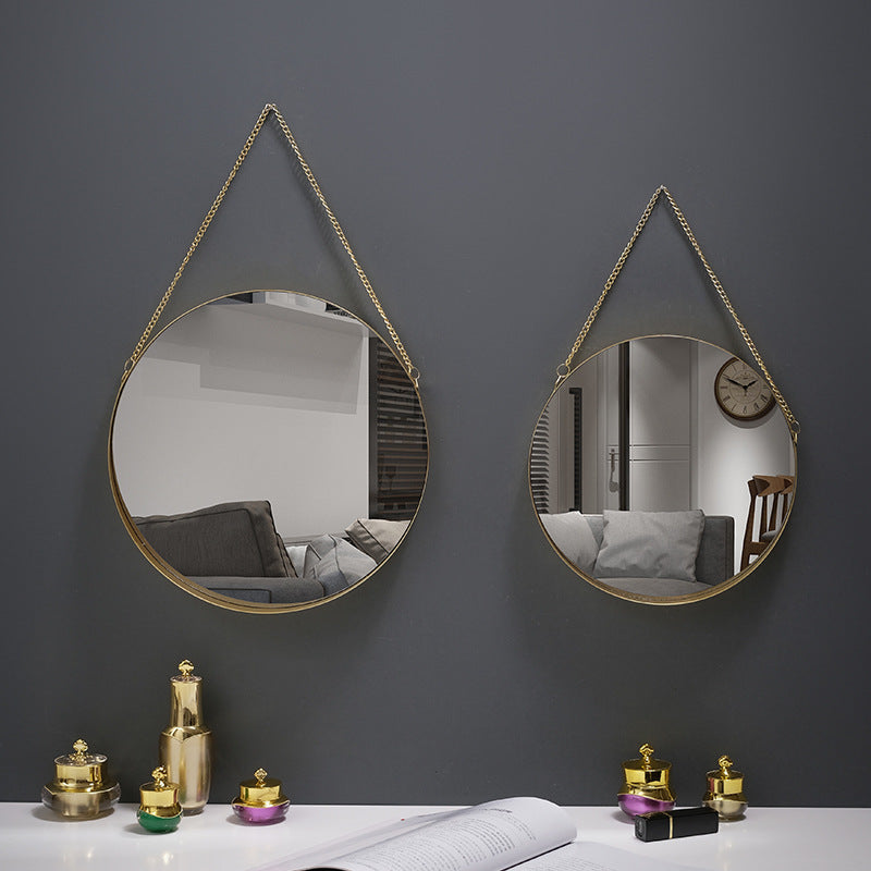 Toilet Iron Circular Wall Mirror - Mubimart - Wall Mirror 