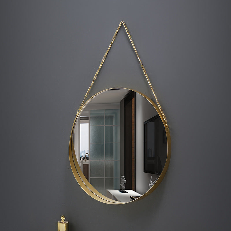 Toilet Iron Circular Wall Mirror - Mubimart -  