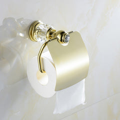 Toilet Paper Towel Holder Hand Box Paper Roll Holder Toilet Paper Towel Holder Gold - Mubimart -  