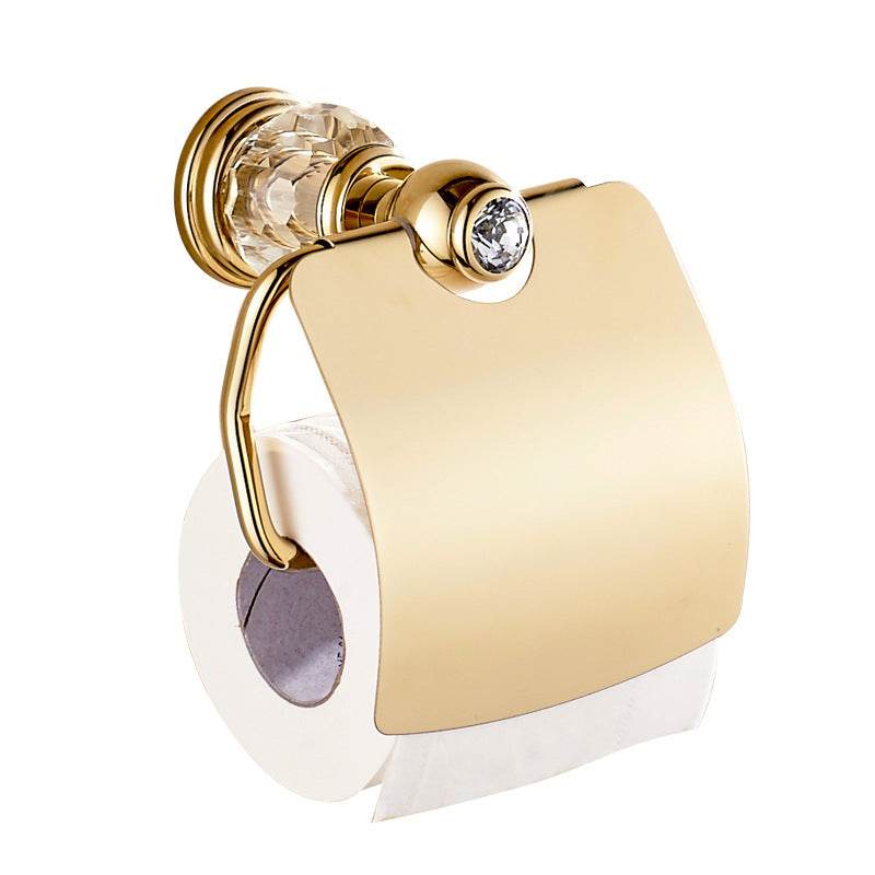 Toilet Paper Towel Holder Hand Box Paper Roll Holder Toilet Paper Towel Holder Gold - Mubimart