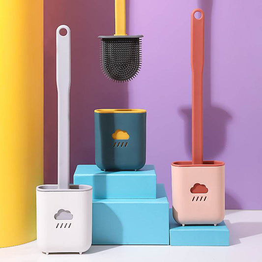 Toilet Soft Glue Dead Corner Cleaning Toilet Gap Long Handle Toilet Toilet Brush - Mubimart
