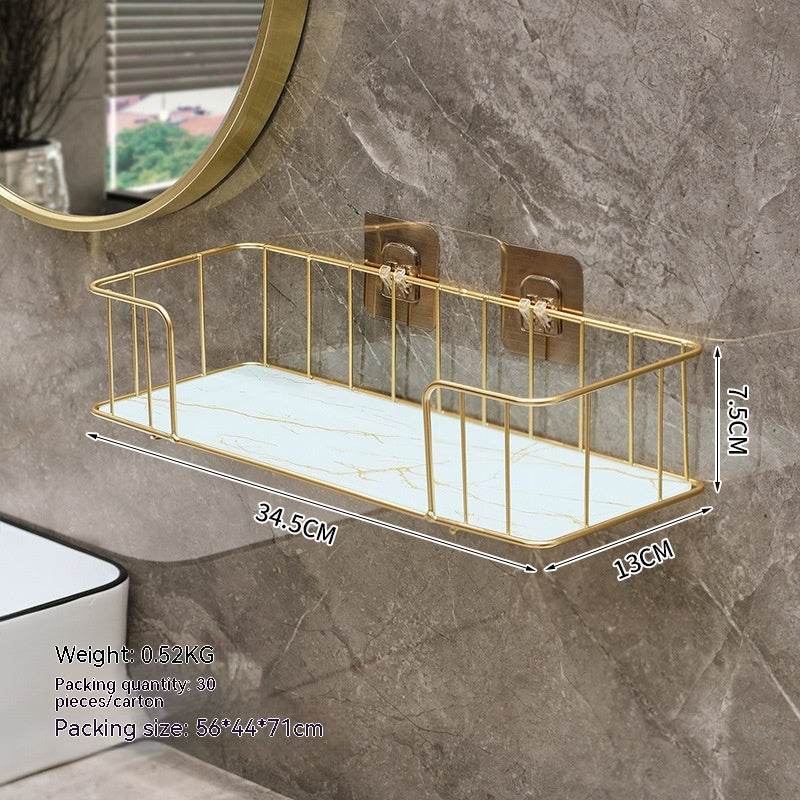 Toilet Storage Punch-free Toilet Shower Gel Cosmetics Wash Supplies Storage Shelf - Mubimart