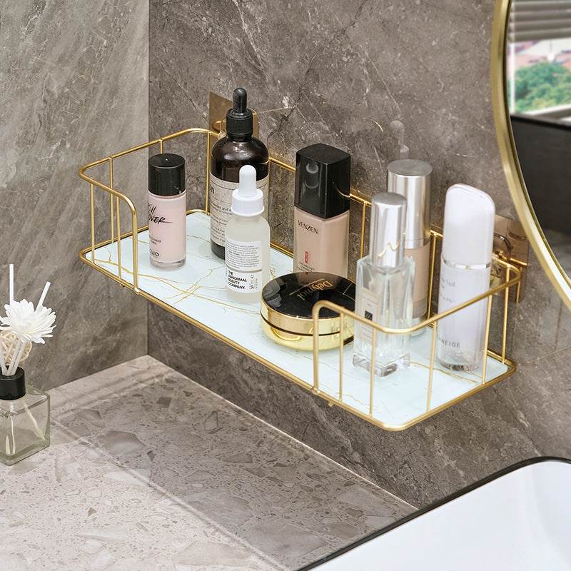 Toilet Storage Punch-free Toilet Shower Gel Cosmetics Wash Supplies Storage Shelf - Mubimart