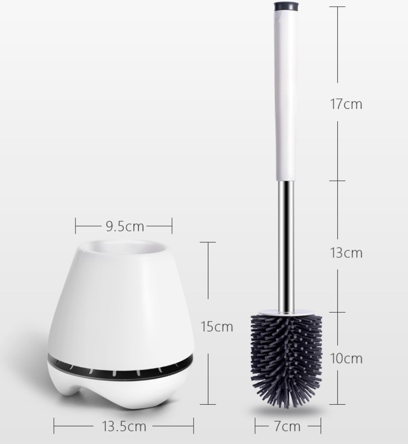 Toilet cleaning brush set round-bottomed toilet brush - Mubimart -  