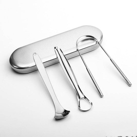 Tongue Cleaning Device And Tongue Scraper Oral Tongue Cleaning Brush To Remove Bad Breath - Mubimart