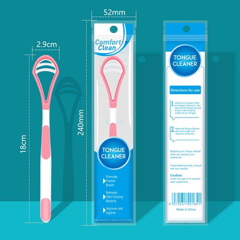 Tongue Coating Brush Tongue Scraper Clean Oral Odor - Mubimart