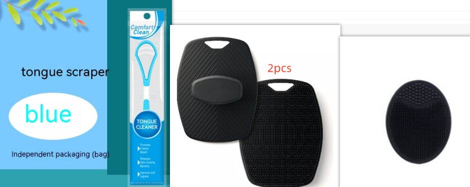 Tongue Coating Brush Tongue Scraper Clean Oral Odor - Mubimart